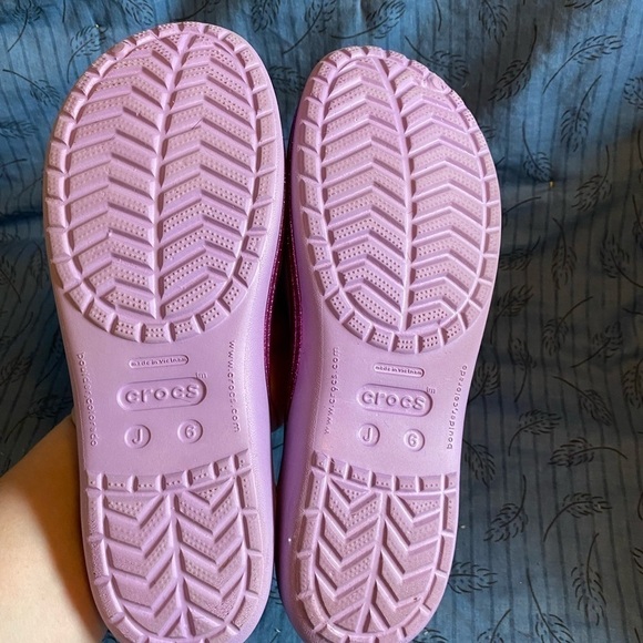 Crocs genna 2 glitter band slingback with fixed gem jibbitz junior 6 womens 7 - Picture 6 of 6